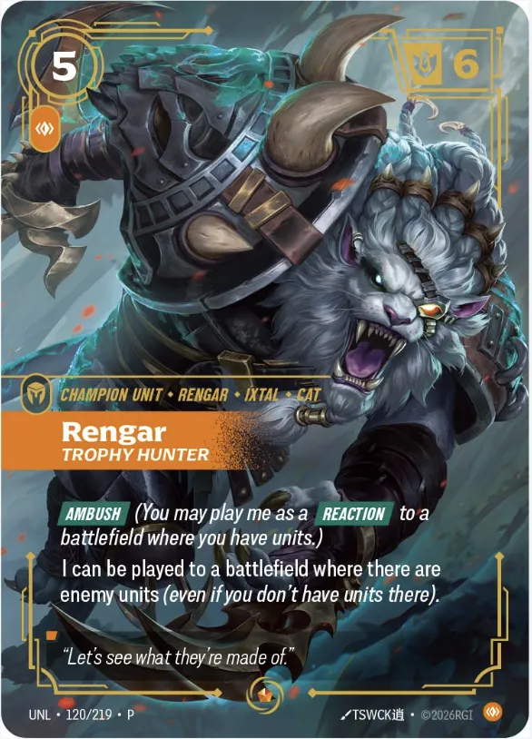 Rengar - Trophy Hunter (Unleashed May 2026 Summoner Skirmish Top 8 Promo)